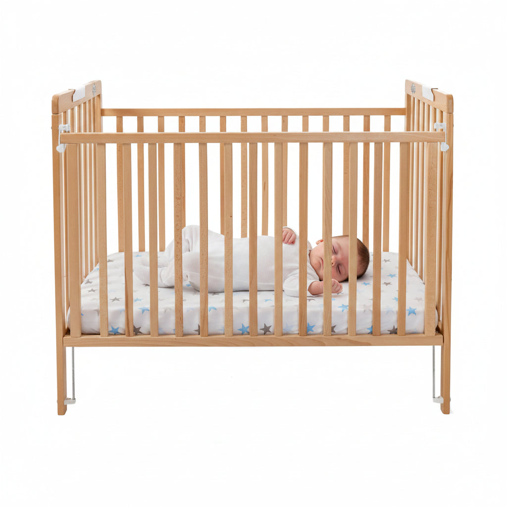 Baby Cot Wooden (includes mattress and sheet)